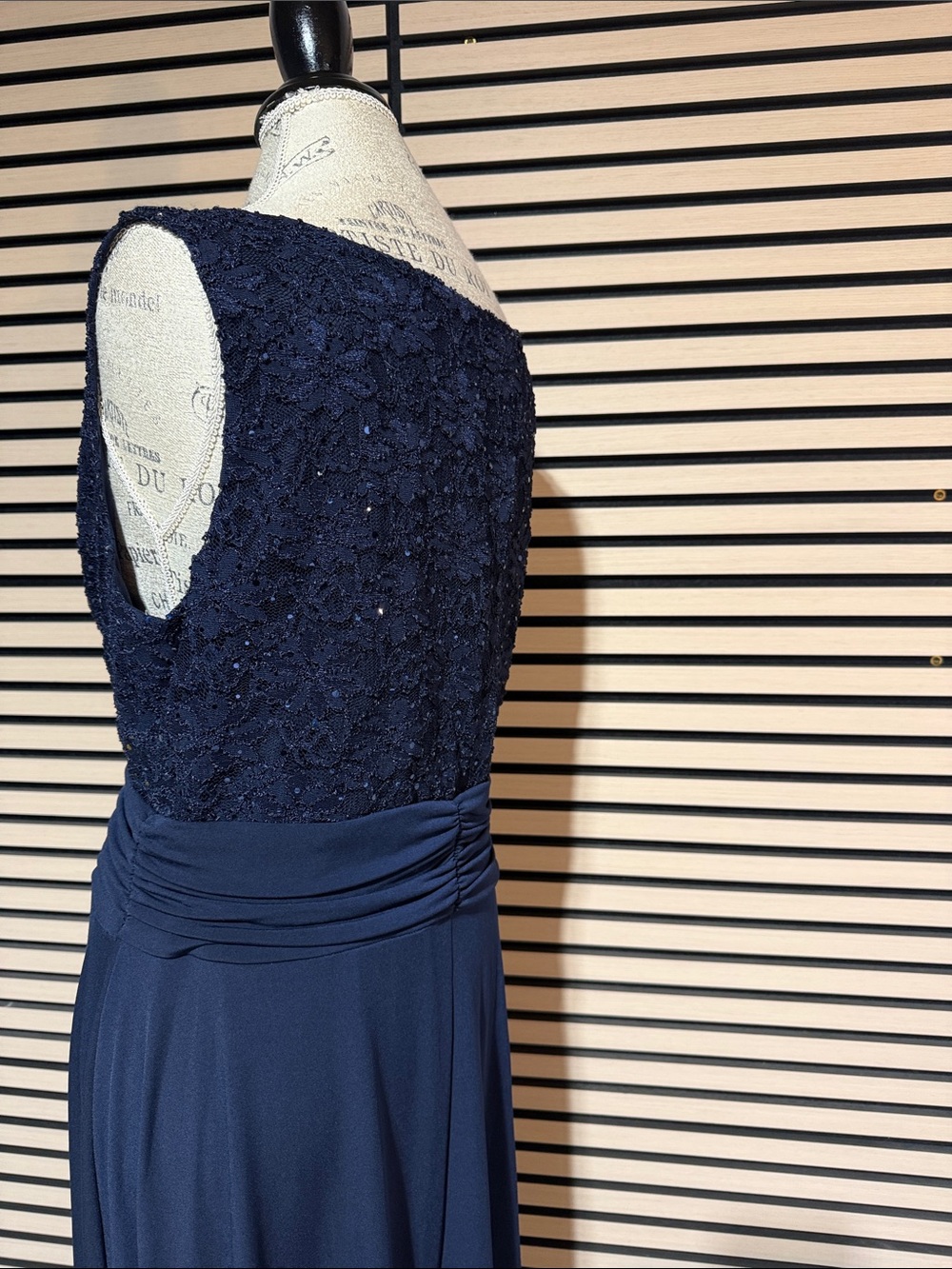 NWT Navy Blue Lace Dress Size 14 - Picture 11 of 12